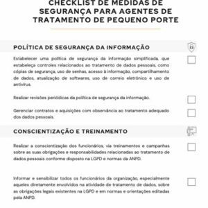 Checklist de Tratamento de Dados Pessoais em PMEs